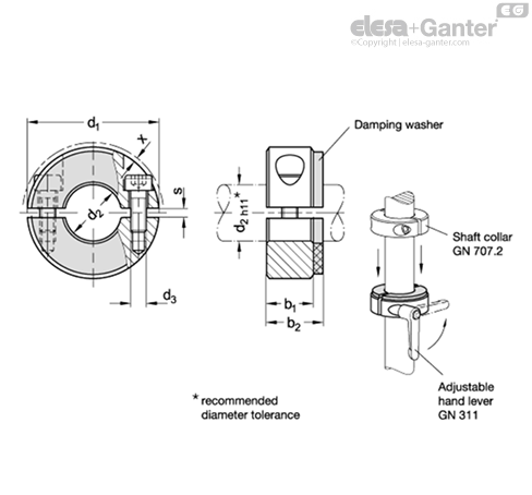 GN 7072.3 Split Shaft Collars | Elesa+Ganter